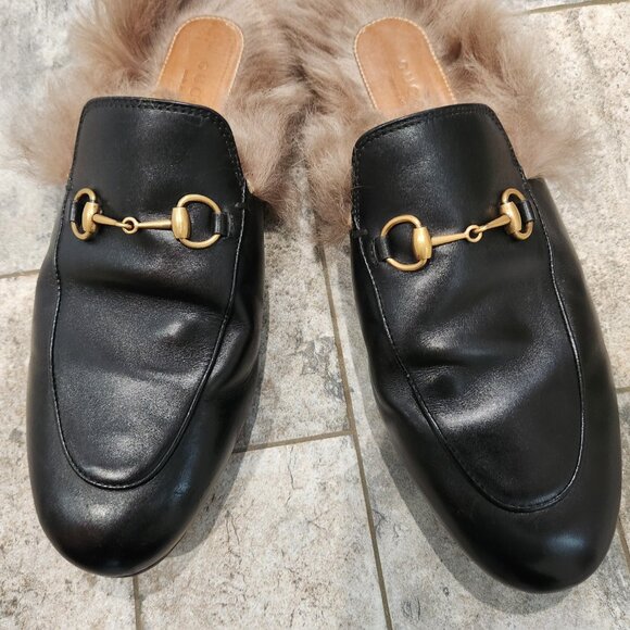 Gucci Black Princetown Slides, Authentic - Picture 2 of 9